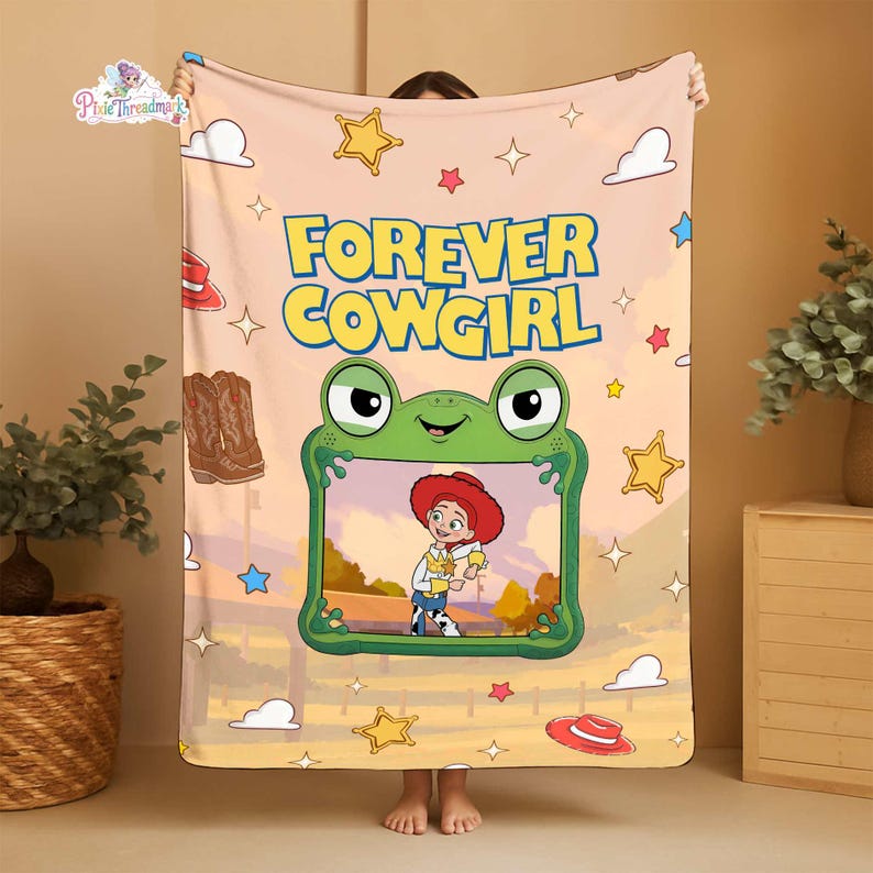 Jessie Forever Cowgirl PixarCloud Blanket, Toy Story 5 Blanket, Woody Buzz Lightyear Jessie Blanket, Toy Story 5 Blanket for Boys, Girls image 1