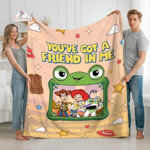 Toy Story 5 Movie Blanket, Lilypad Jessie Toy Story Land You've Got a Friend In Me Adult & Kids Blanket, PixarCloud Theme Gift image 2