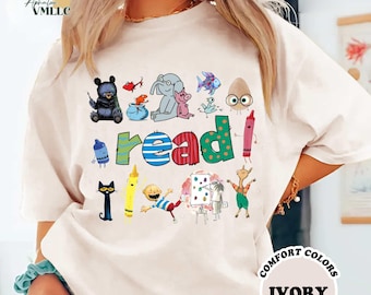Read Children's Books Teacher Tshirt, Teachers Group Shirt, Teacher Appreciation Tees, Funny Children Book Characters Shirt