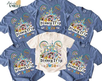 Personalized Mickey and Friends Cruise Line 2026 Shirt, Family Cruise Trip Shirt, Holiday Vacation Matching Outfits, Custom Disneytrip Shirt