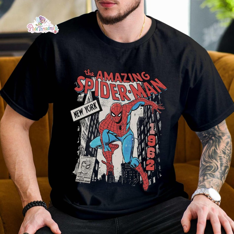 Vintage Amazing Spider-Man Comfort Colors Shirt, Retro MCU Comics Cover Tee, MCU Fan Gift, Spiderman Brand New Day Shirt, Disneytrip Tee image 3