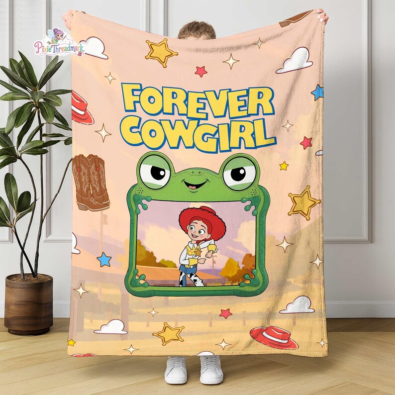 Jessie Forever Cowgirl PixarCloud Blanket, Toy Story 5 Blanket, Woody Buzz Lightyear Jessie Blanket, Toy Story 5 Blanket for Boys, Girls image 4