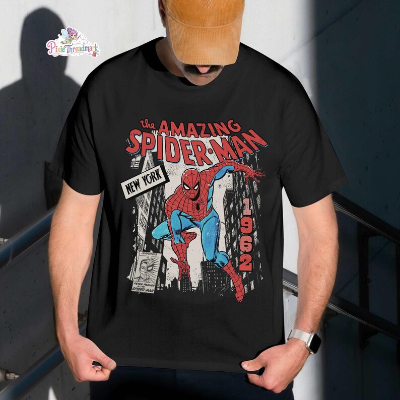 Vintage Amazing Spider-Man Comfort Colors Shirt, Retro MCU Comics Cover Tee, MCU Fan Gift, Spiderman Brand New Day Shirt, Disneytrip Tee image 2