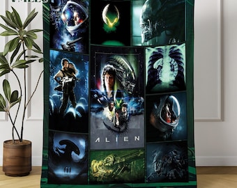 Alien Ridley Scott Blanket, Alien Xenomorph Ellen Ripley Blanket, American Movie Throw Blanket for Bed Couch Sofa