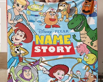 Personalized Toy Story Fleece Blanket | Buzz Lightyear Fleece Blanket | Woody Fleece Blanket | Birthday Gift | Toy Story Blanket