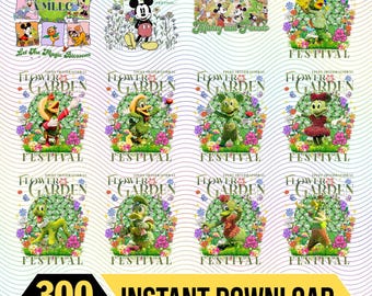 Bundle Epcot Mickey And Friends Topiaries PNG,Floral Disneytrip Epcot International Flower And Garden Festival Png,Epcot Center Png Download