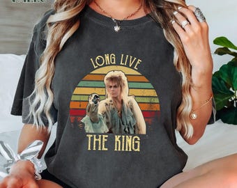 Labyrinth Movie Long Live The King Vintage Shirt, Jareth King Goblin Lovers T Shirt, Labyrinth Movie T-shirt, Gift for Men and Women