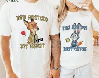 Disneyland Zootopia Couple Shirt, Nick Wilde Judy Hopps Shirt, Zootopia Nick and Judy Matching Tees, Zootopia Kids Shirt, Couple Shirts
