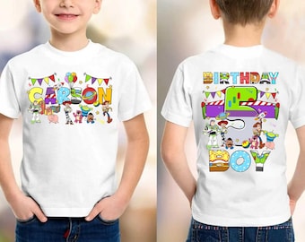 Personalized Toy Story Birthday Shirt, Woody Buzz Jessie Birthday T-shirt, Custom Birthday Boy Shirt, Toy Story Shirt, Family Birthday Shirt