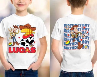 Personalized Toy Story Birthday Boy Shirt, Woody Birthday Shirt, Birthday Kids Shirt, Disneyland Toy Story Birthday Party