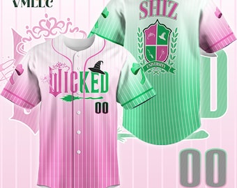 Wicked Movie Baseball Jersey, Wicked Together We’re Unlimited, Defy Gravity, Wizard Musical Jersey Shirt, Broomstick Witchcore