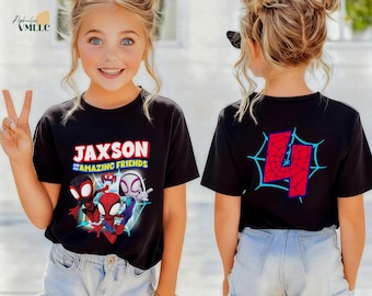 Personalized Spiderman Birthday Boy Shirt, Spidey And His Friends Birthday, Spidey Birthday Family Shirt, Personalized Spidey Birthday Gift