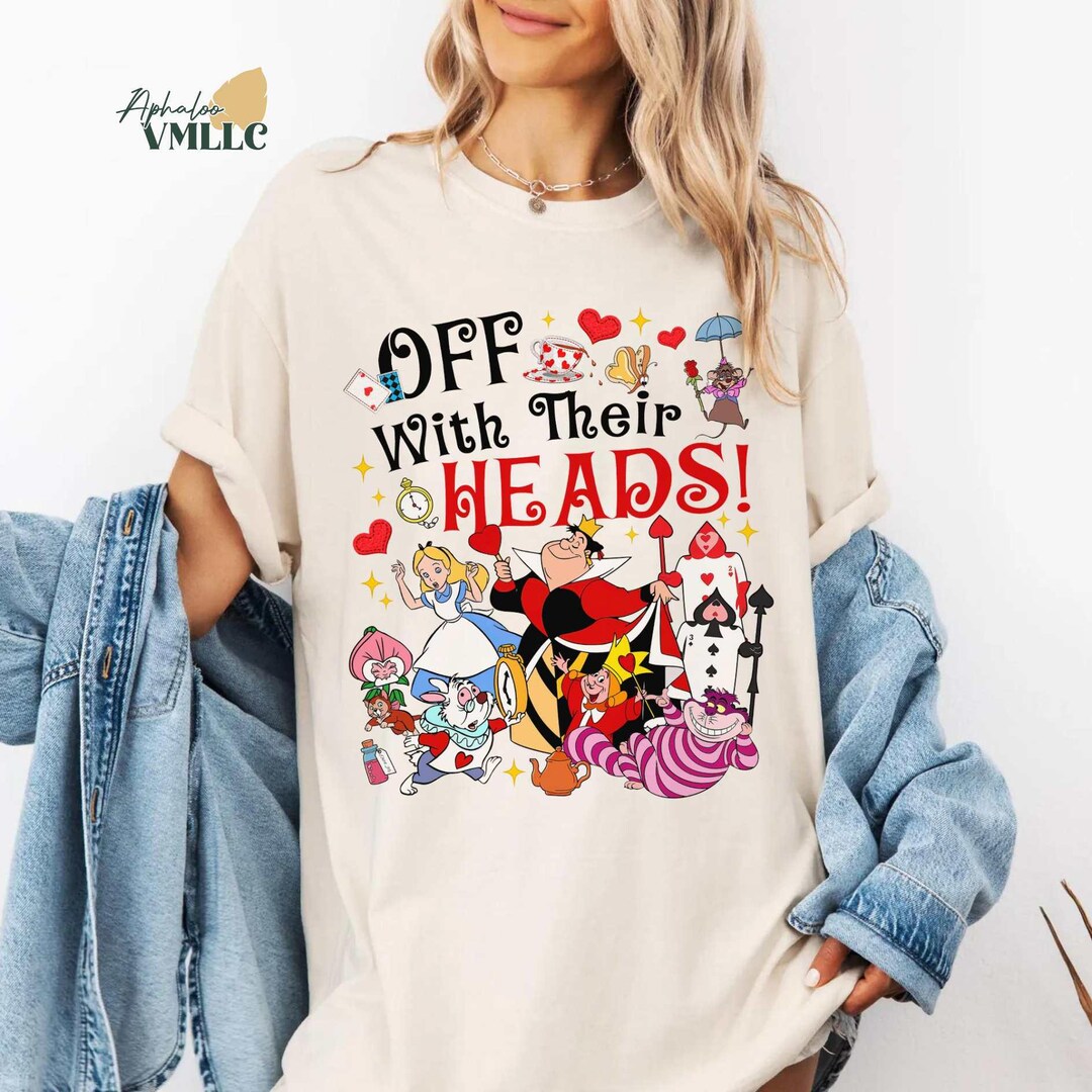 Alice in Wonderland Queen of Hearts Shirt, Villain off With Their Heads ...