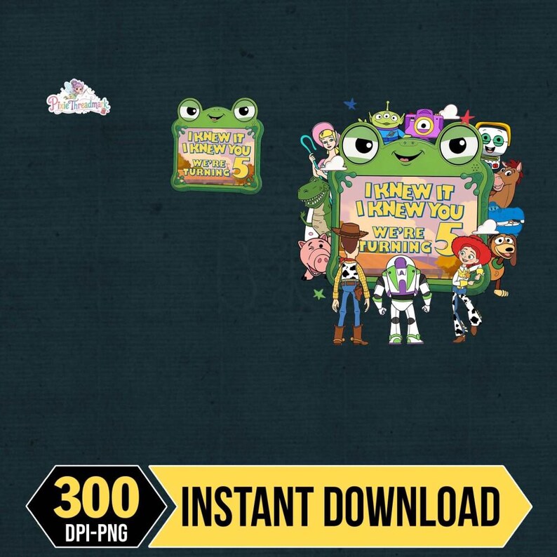 Personalized Toy Story Birthday PNG, Retro Toy Story 5 PNG Custom Design, Woody Buzz Jessie, Toy Story DisneyFamily Trip Digital Download image 5