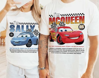 Vintage Cars Matching Shirt, Lightning Mcqueen and Sally Couple T-shirt, I'm Lightning Sally Cars Shirt, Cars Movie Shirt