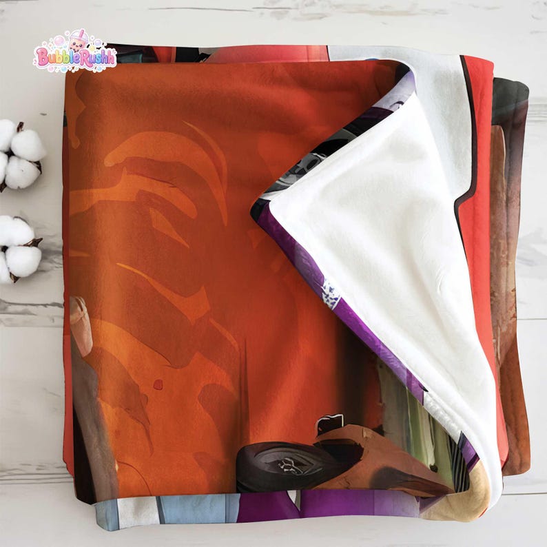 Personalized Cars Movie Blanket, Cars Land Blanket, Lightning Mcqueen Blanket, Doc Hudson Tow Mater Blanket, Cars Birthday Gifts Blanket image 3