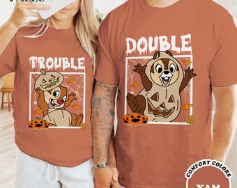 Double Trouble Chip N Dale Halloween PNG Download | Double Trouble | Chip And Dale Clipart | Chip Dale Pirates of Caribbean | Spooky Season
