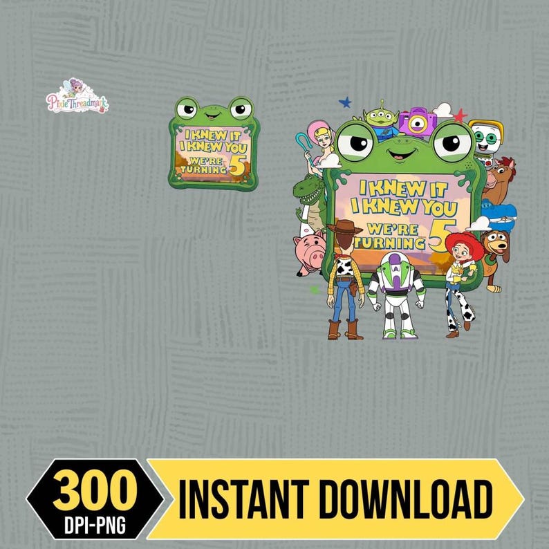 Personalized Toy Story Birthday PNG, Retro Toy Story 5 PNG Custom Design, Woody Buzz Jessie, Toy Story DisneyFamily Trip Digital Download image 3