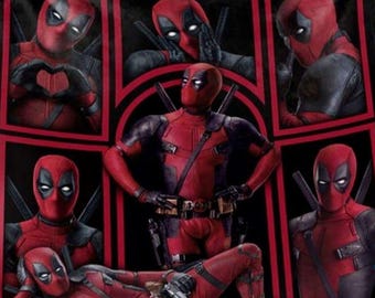 Deadpool Fleece Blanket, Avengers Blanket, Superhero Fan Quilt Blanket, Deadpool Blanket, Deadpool 3, Superhero Blanket for Sofa