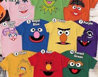 Muppet Character Halloween Costume T-shirt, Kermit Frog Halloween Costume T Shirt, Muppet Show Halloween Costume, Halloween Group Shirts