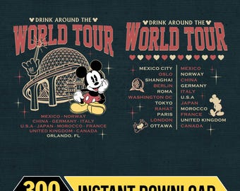 Epcot World Tour Png, Epcot World Tour PNG Download, Epcot Disneyworld Digitale Datei, Epcot Getränk auf der ganzen Welt