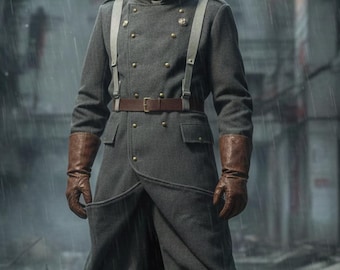 Krieg Warhammer Cosplay Coat – Grimdark Military Officer Outfit | Handmade Premium Costume