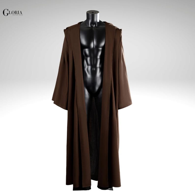 Costume Jedi fatto a mano: tunica e abito da cosplay di Obi-Wan Kenobi immagine 6