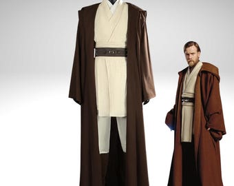 Handmade Jedi Costume: Obi-Wan Kenobi Cosplay Robe & Tunic