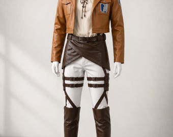 Attack on Titan Cosplay-Kostüm | Uniform des Aufklärungstrupps | Handgefertigtes Komplettset