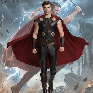 Thor Inspired Costume | Thunder God Cosplay Outfit | Norse Hero Suit | Superhero Cosplay