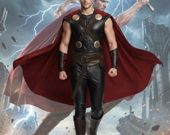 Thor Inspired Costume | Thunder God Cosplay Outfit | Norse Hero Suit | Superhero Cosplay