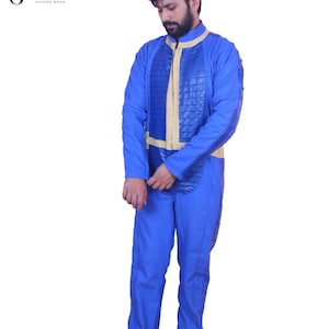 Inspired by Fallout Vault Dweller Costume – Blue Canvas suit – Handmade Cosplay Outfit for Halloween & Comic Con – Perfect for Gamers