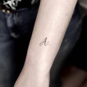 Letter A Temporary Tattoos - Set of 3 | Mini Initial tattoos, Alphabet Tattoos, Minimalist Tattoos, Small Women Tattoo, Cute Small Gift
