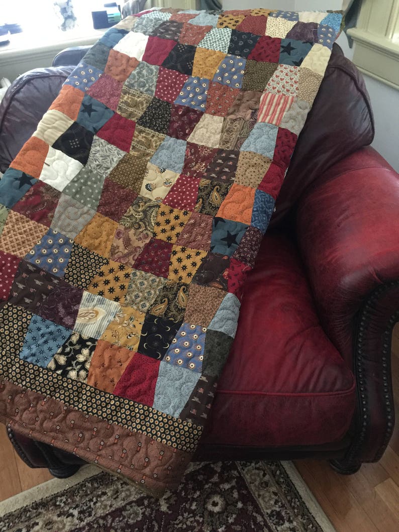 Quilt Civil War Traditional Trapezoid Quilt Twin Made to Order Etsy