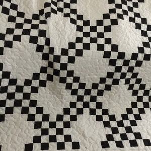 Quilt Black and White Double Irish Chain Queen image 2