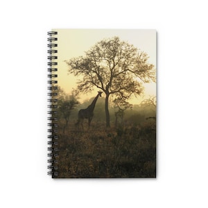 Spiral Notebook - Giraffe Nature Lover&#39;s Journal, Eco-Friendly Diary, Gift for Wildlife Enthusiasts, Student. Giraffe Design. Ruled Line,