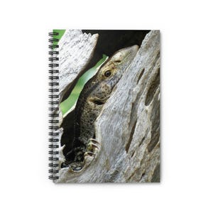 Spiral Notebook Lizard, Journaling Notepad, Nature Lovers Gift, Eco-Friendly Wildlife Theme, Ruled Lines