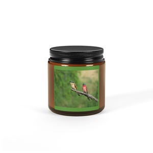 Scented Candle, Eco-Friendly Amber Jar Candle, Perfect for Home Decor, Gifts for Her, Relaxation, Aromatherapy