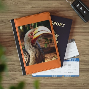 Capa para passaporte: Design de calau, carteira de viagem, acessório de aventura, presentes para viajantes, porta-passaporte personalizado