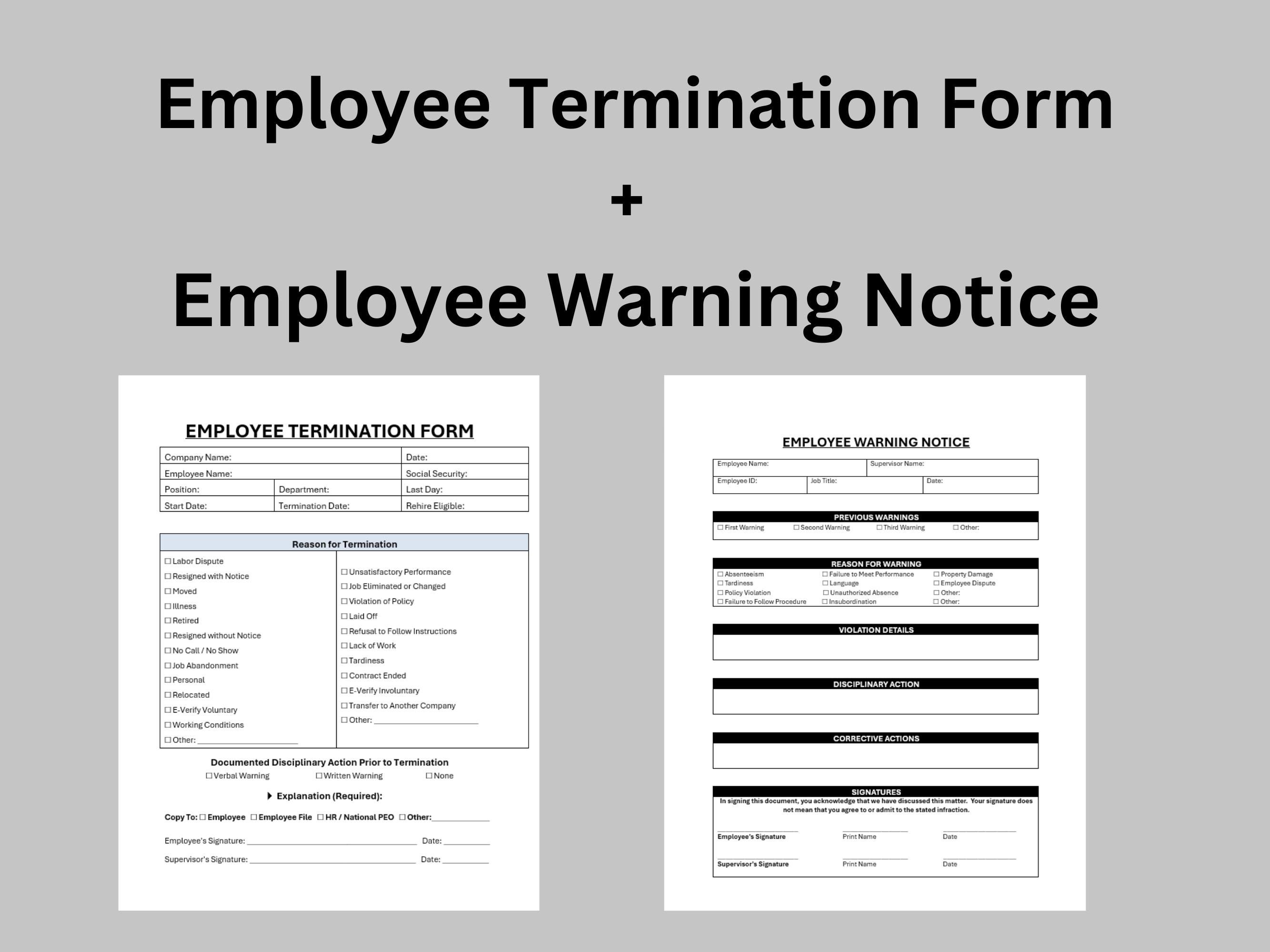 Workday Terminate Button Employee Termination Form Editable, Printable Employee off Boarding ...