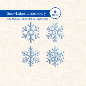 Mini Snowflake Embroidery Design Bundle: Christmas Machine Embroidery Set