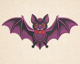Halloween Bat Embroidery Design, Cute Bat Machine Embroidery File, Spooky Bat Halloween Design, 16 Sizes