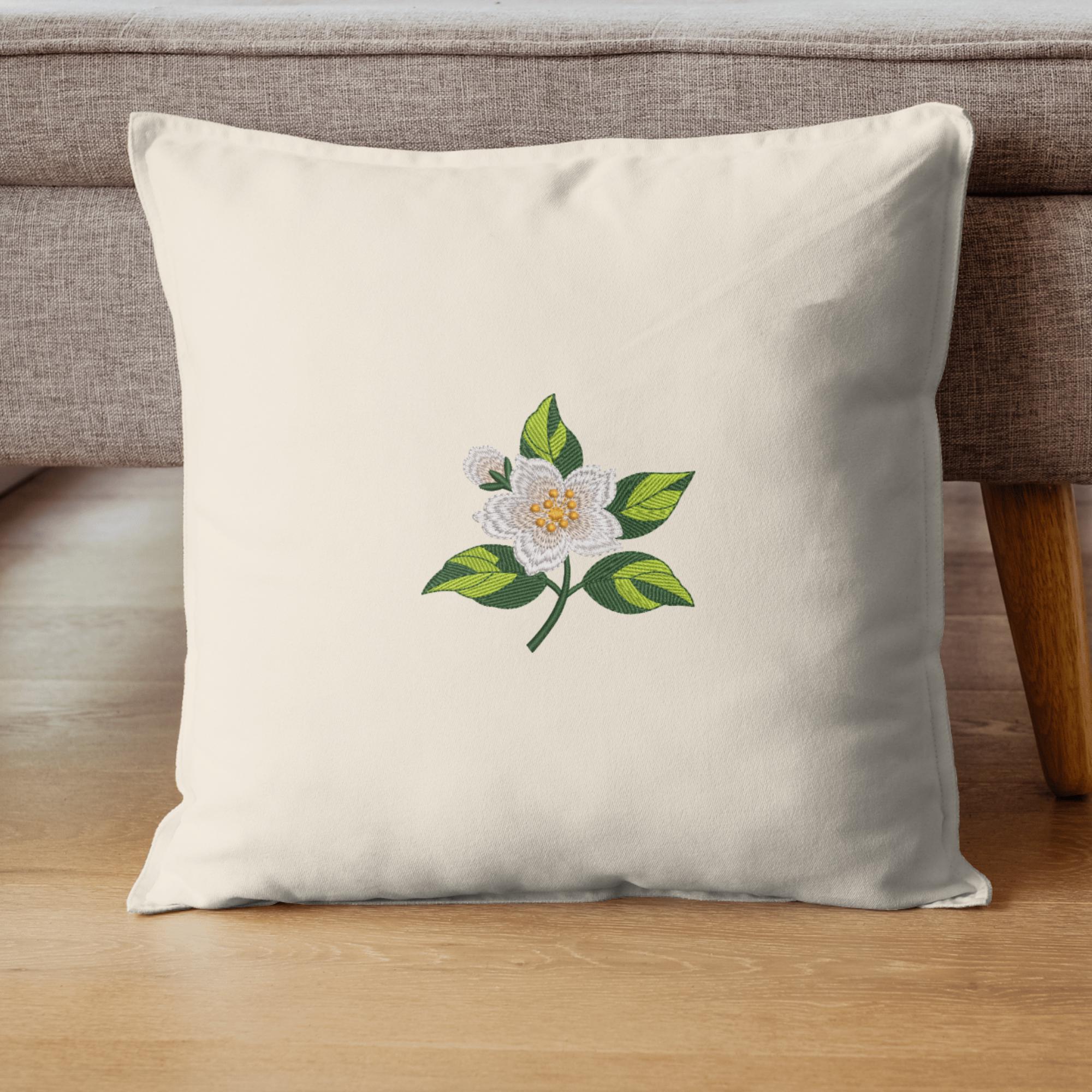 Arabian Jasmine Flower Embroidery Design, Mogra Floral Machine