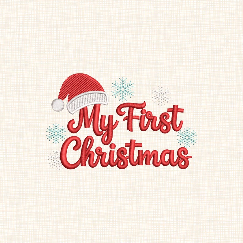 First Christmas Machine Embroidery Design