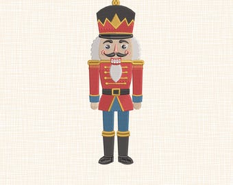 Nutcracker Embroidery Design Christmas Nutcracker Soldier Machine Embroidery Pattern 6 Sizes Pes Dst Jef