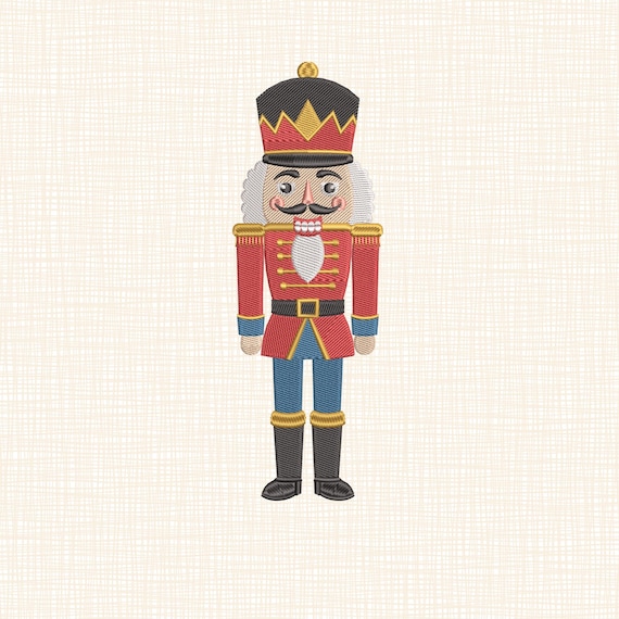 Nutcracker Embroidery Design Christmas Nutcracker Soldier Machine Embroidery Pattern 6 Sizes Pes Dst Jef