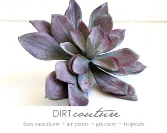 Small purple succulent, faux succulents, purple echeveria, artificial succulent