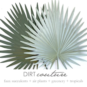 Palm, Fan palm leaf, dried look, faux, palm leaves, palm decor, tropical decor, Palmetto, palm floral image 1