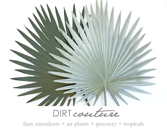 Palm, Fan palm leaf, dried look, faux, palm leaves, palm decor, tropical decor, Palmetto, palm floral