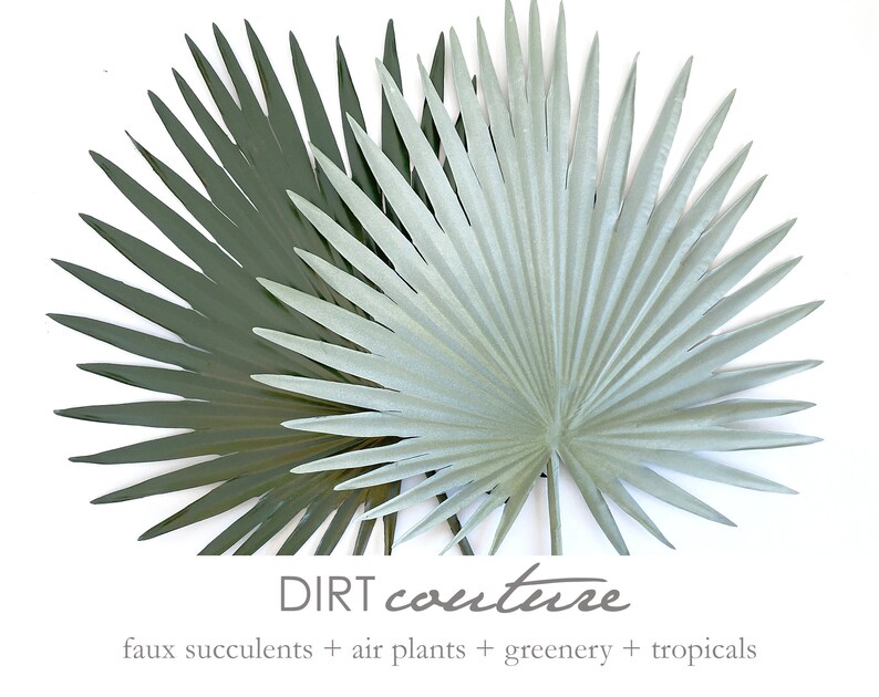 Palm, Fan palm leaf, dried look, faux, palm leaves, palm decor, tropical decor, Palmetto, palm floral image 1